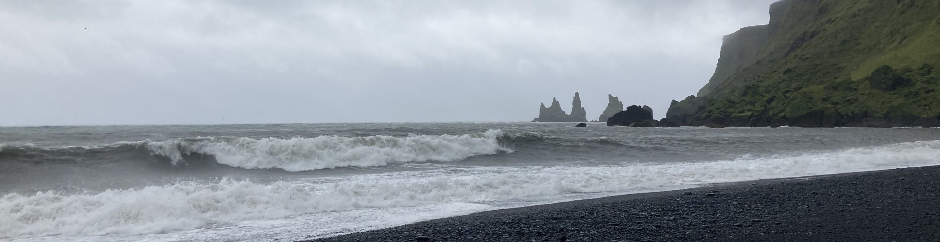 Reynisfjara black beach and the Reynisdrangar sea stacks