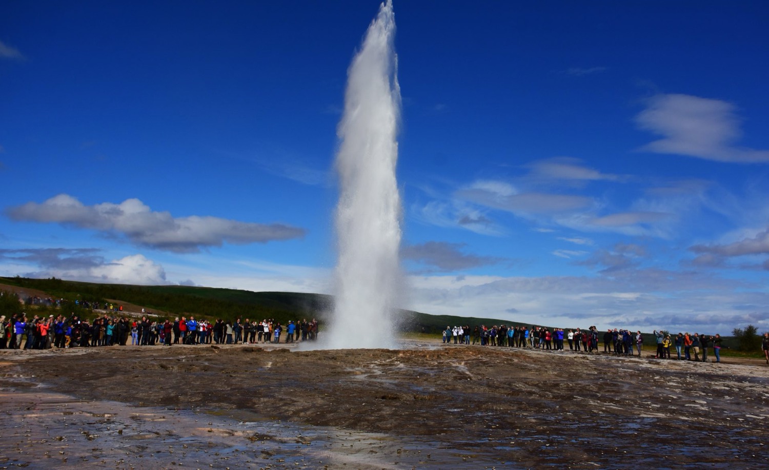 Strokkur erupting at Geysir