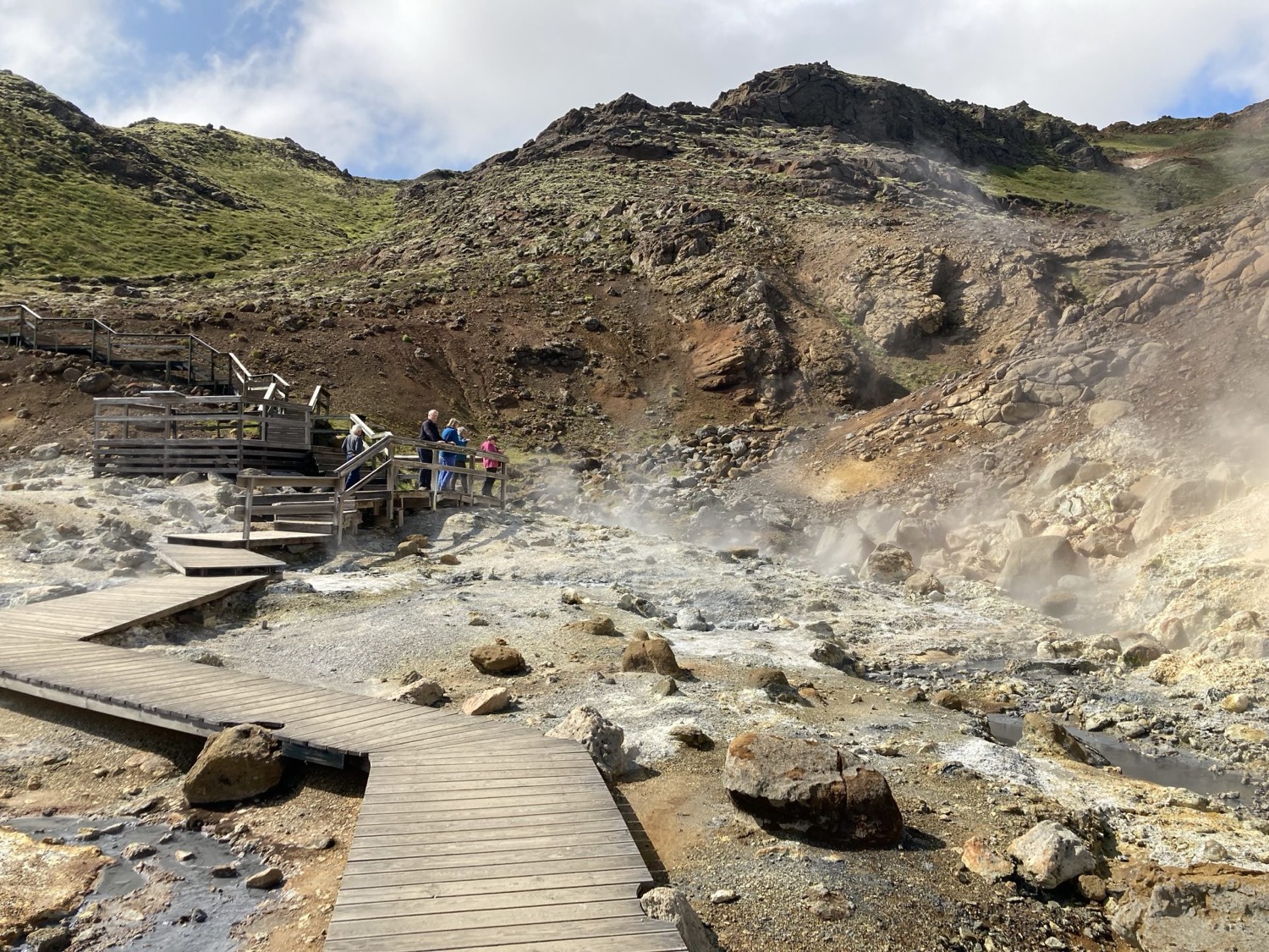 The boardwalk at Seltún
