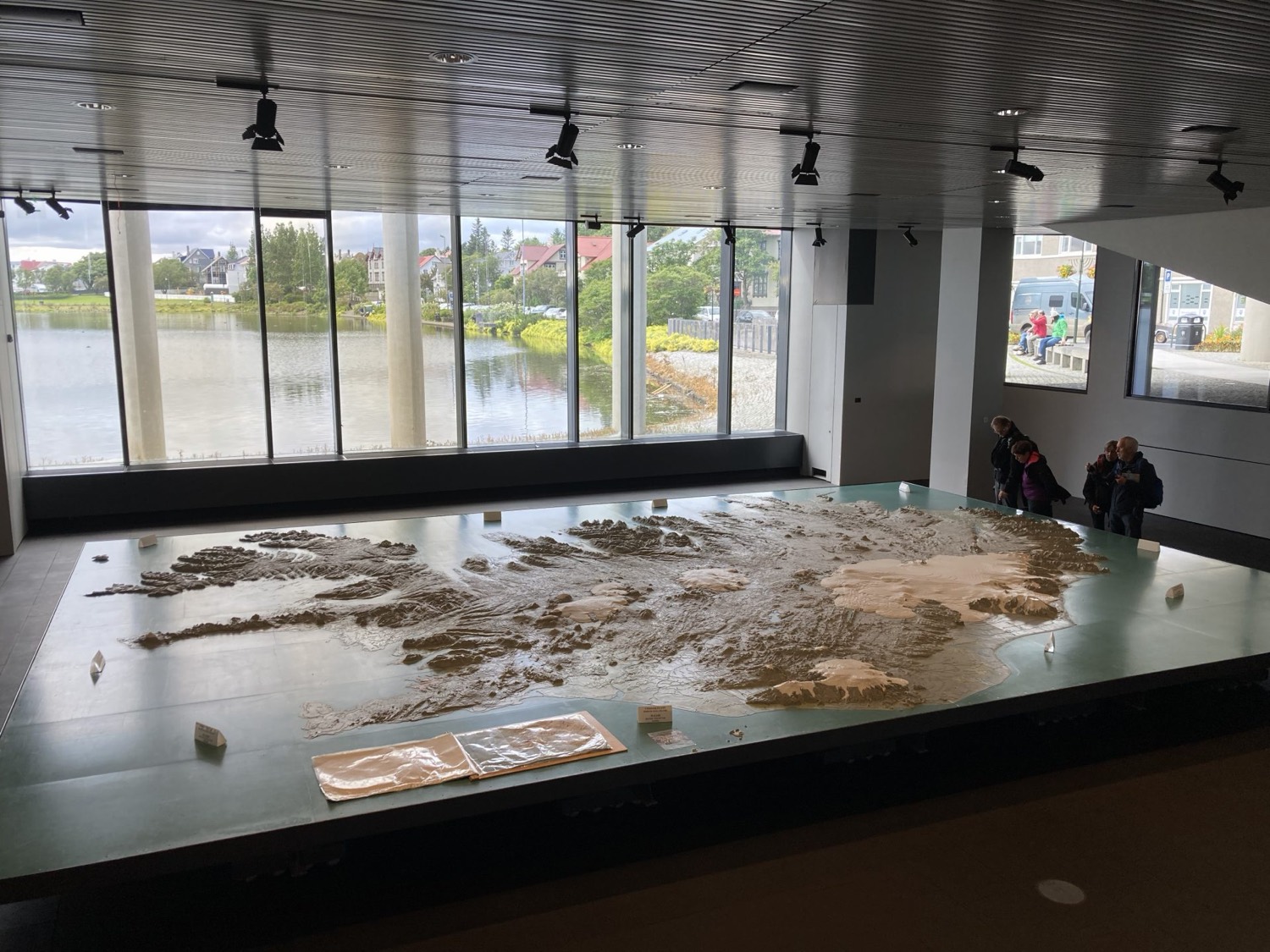 A relief map of Iceland in Reykjavík